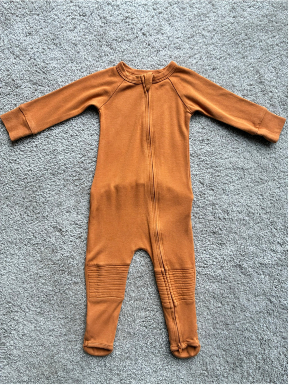 Goumi Neutral Footie Romper 6-9 Months in color “Adobe”